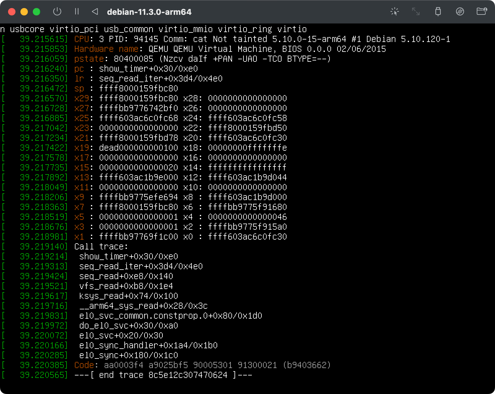 Proof-of-concept running on Debian 11.3.0.